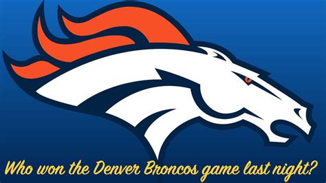 denver score last night.